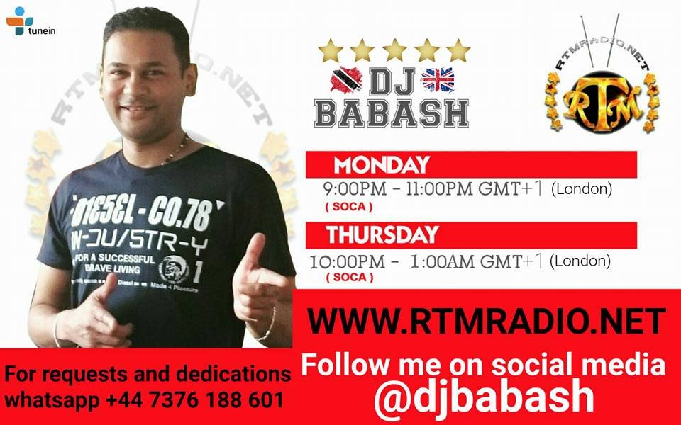 RTMRADIO.NET show flyer for DJ Babash