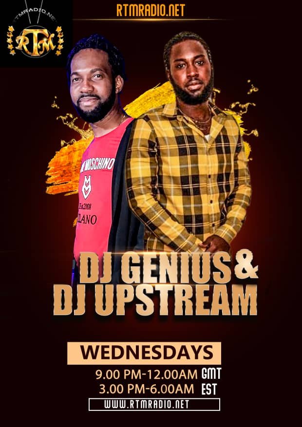 RTMRADIO.NET show flyer for DJ Genius & DJ Upstream