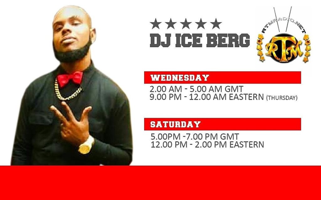 RTMRADIO.NET show flyer for DJ Ice Berg