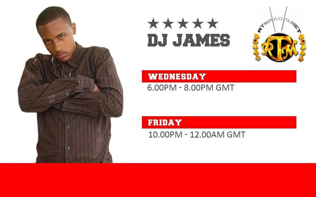 RTMRADIO.NET show flyer for DJ James