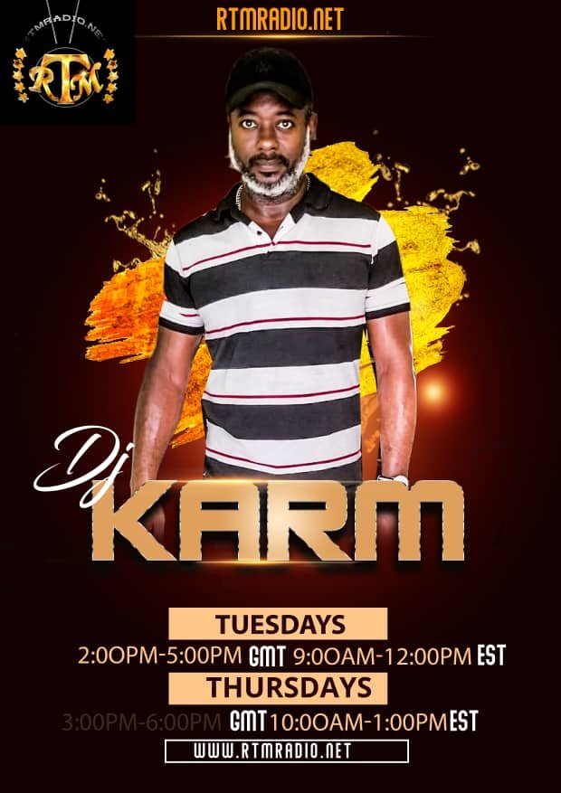 RTMRADIO.NET show flyer for DJ Karm
