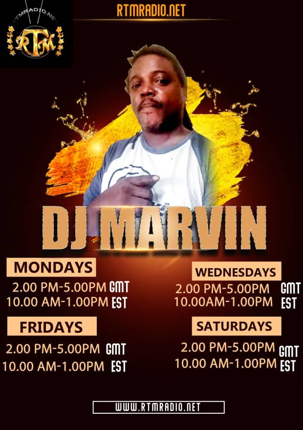 RTMRADIO.NET show flyer for DJ Marvin
