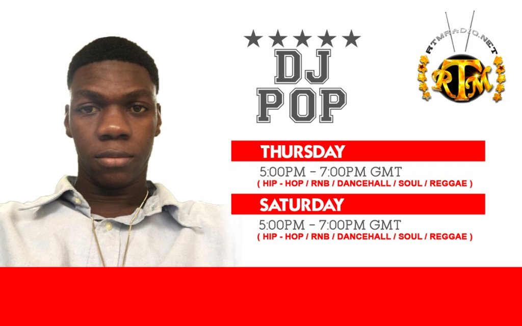 RTMRADIO.NET show flyer for DJ Pop