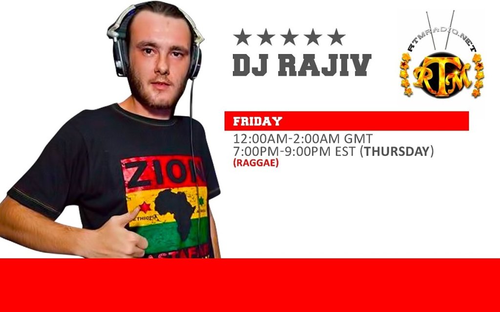 RTMRADIO.NET show flyer for DJ Rajiv