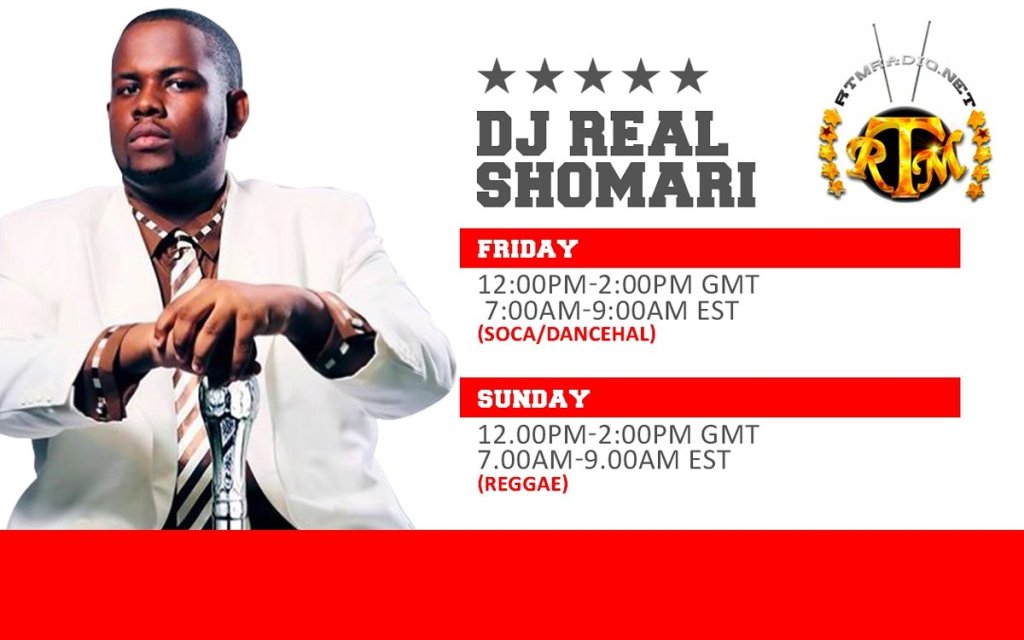 RTMRADIO.NET show flyer for DJ Real Shomari