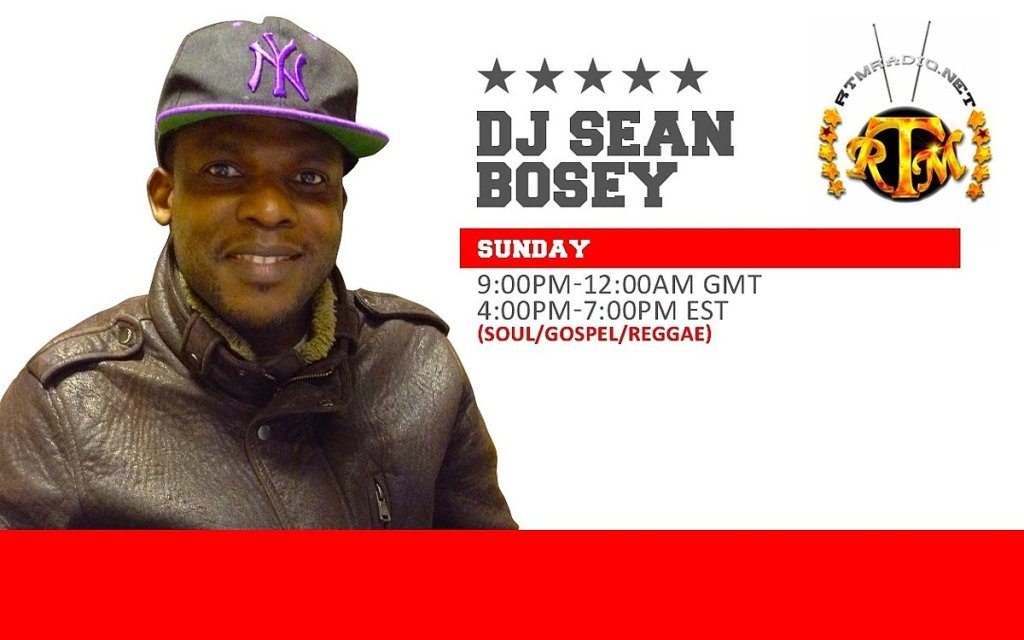 RTMRADIO.NET show flyer for DJ Sean Bosey