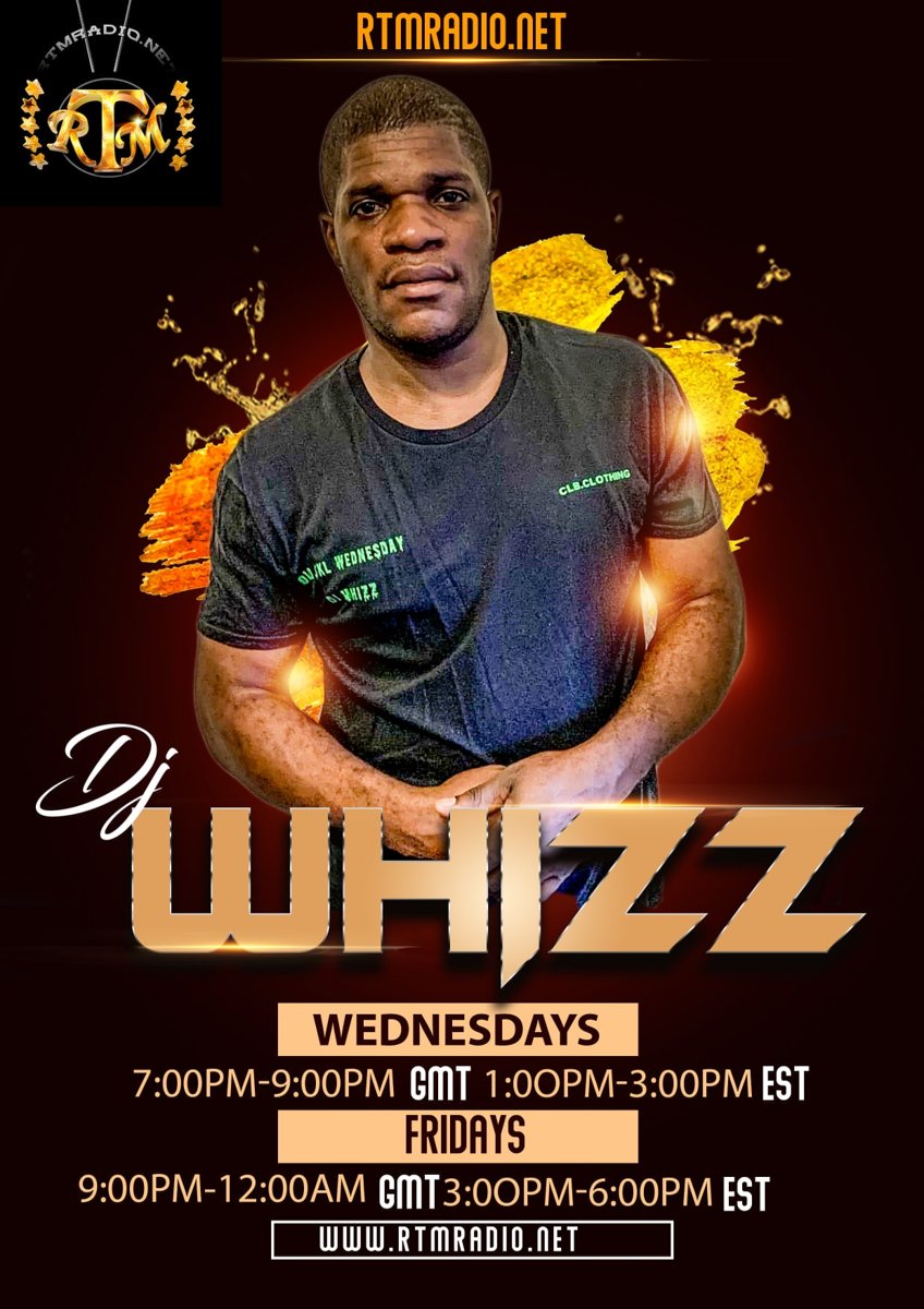 RTMRADIO.NET show flyer for DJ Whizz