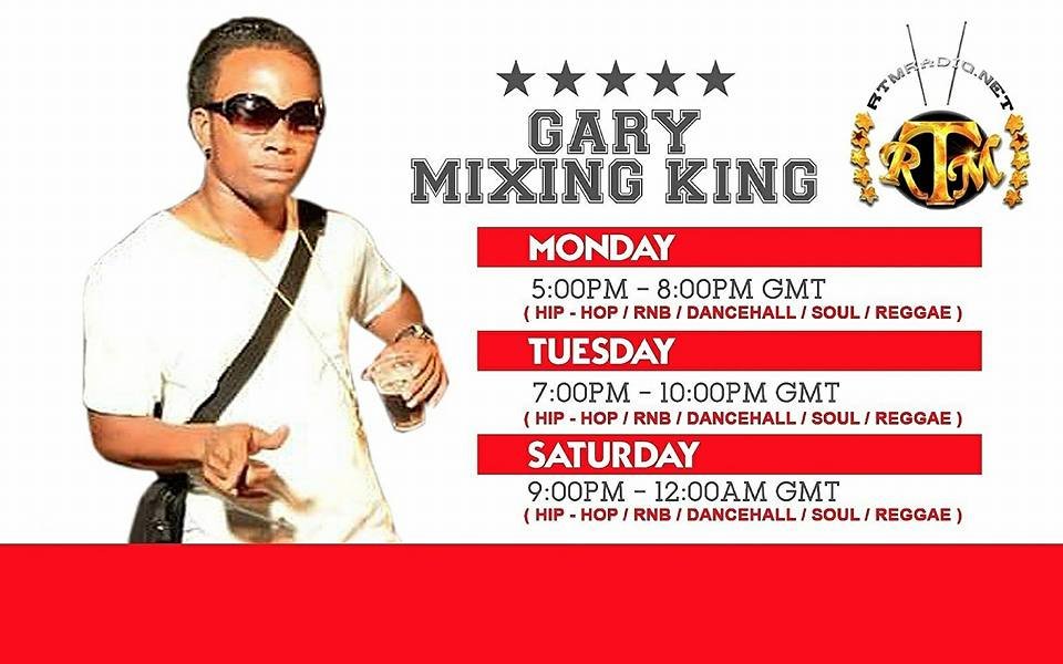 RTMRADIO.NET show flyer for Gary Mixing King